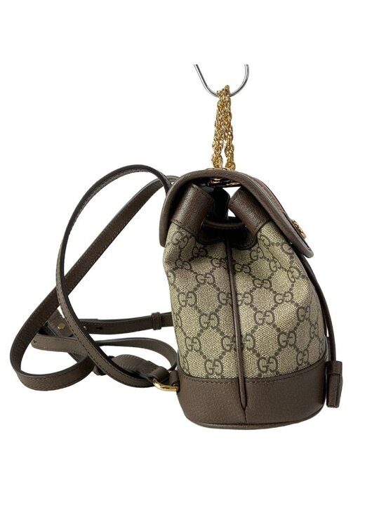 Gucci Sac Ophidia Mini Backpack Beige Dark Brown Red Green main image 12
